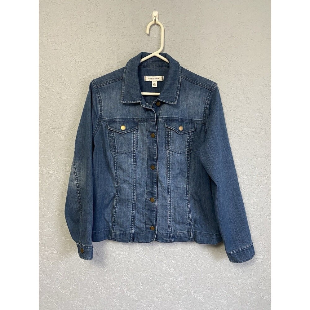 Croft & Barrow Size Large Button Jean Jacket G5